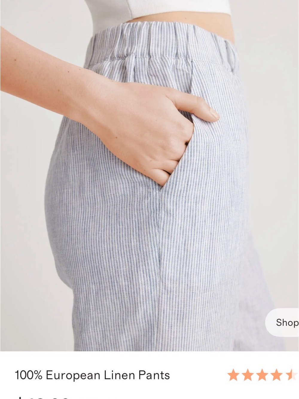 QUINCE 100% Linen Pull-On Pants - Womens Medium - Picture 2 of 6